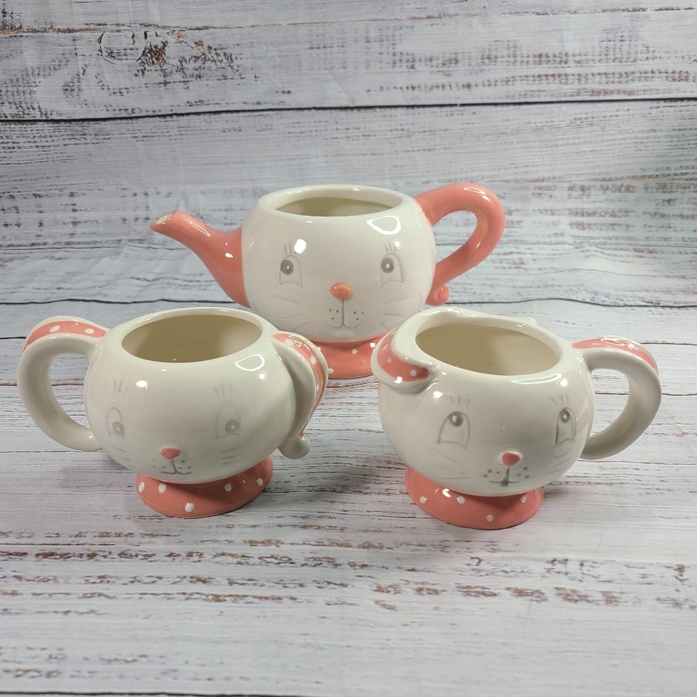 Easte bunny Carnival Cottage Johanna Parker Ceramic Bunny Teapot 2 Ceramic Bunny - Picture 2 of 11